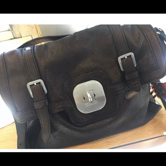 LONGCHAMP PYTHON LMTD LEATHER METALLIC BROWN COPPER GORG TOTE CROSSBODY Bag LUX - Picture 2 of 6